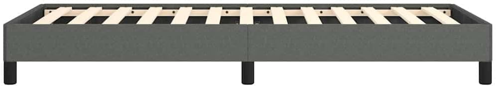 Dark Gray Polyester Twin XL Bed Frame with Plywood and Engineered Wood, Sturdy Slatted Base for Mattress Support, Modern Fabric Finish for Contemporary Bedroom, Easy Assembly