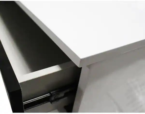 Modern Lacquer 5pc Bedroom Set, California King Size | High Gloss Finish Wood Bedroom Furniture Set, White/Black
