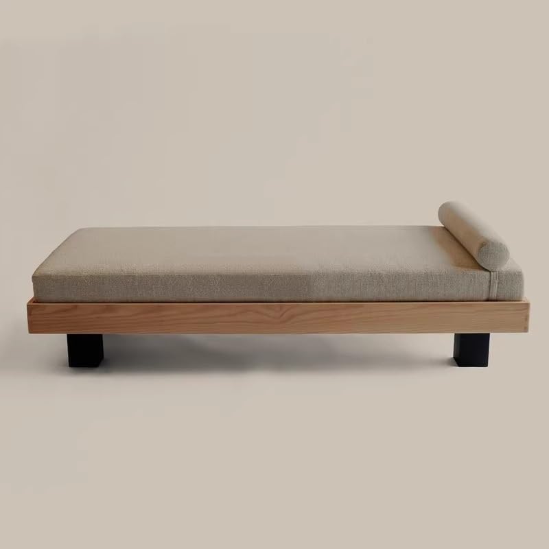 Nordic Solid Wood Bench Home Living Room Bedroom Bed End Hotel Guesthouse Entryway Shoe Stool Ottoman Couch Bench(120x50x42cm)