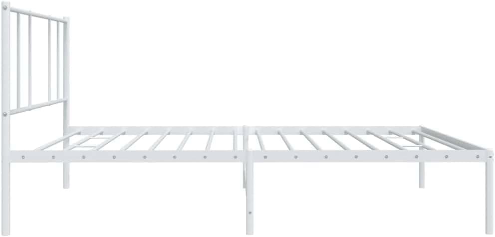 Twin XL Metal Platform Bed Frame with Headboard White 39.4'x78.7' - Sturdy Steel Frame, Noise Free Design, Underbed Storage Space for Bedroom Furniture