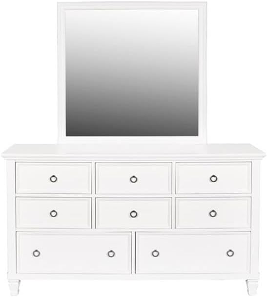 New Classic Tamarack 4-Piece Wood Cal King Bedroom Set with Nightstand in White