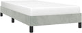 Light Gray Velvet Twin Bed Frame with Plywood and Engineered Wood, Breathable Fabric for Enhanced Air Circulation, Sturdy Construction and Modern Design, Customizable