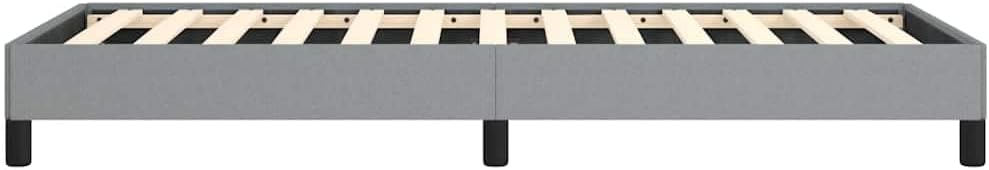 Light Grey Twin XL Bed Frame with Breathable Polyester Upholstery and Sturdy Plywood Engineered Wood Construction for Modern Bedroom Furniture