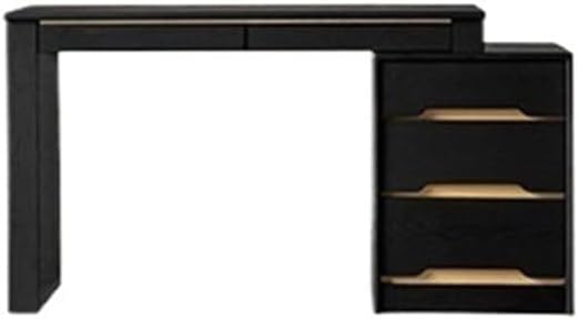 Compact Vanity Stylish Modern Makeup Vanity Table with Solid Wood Expandable Corner Design Perfect Minimalist Bedroom Space Saving