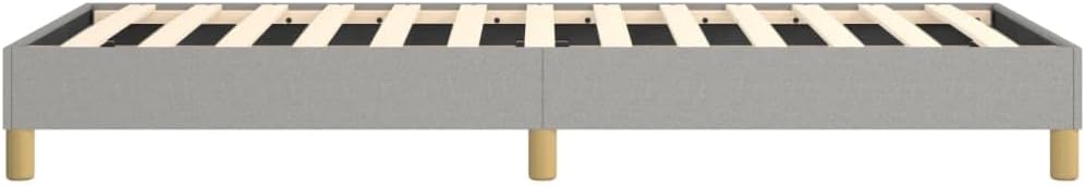 Light Gray Polyester Twin XL Bed Frame with Plywood and Engineered Wood Construction, Sturdy Durable Fabric Breathable Material for Modern Bedroom, Sleek Matte Finish Easy