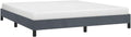 Dark Grey Velvet King Size Bed Frame with Engineered Wood Construction, Soft Touch Fabric Upholstery for Modern Bedroom, Durable Plywood Structure, Spacious Design