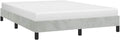 Light Grey Full Velvet Bed Frame with Plush Finish, Spacious 54 x 75 Inch Frame for Modern Bedroom, Minimalist Design, Luxurious Velvet Material, Easy Maintenance,