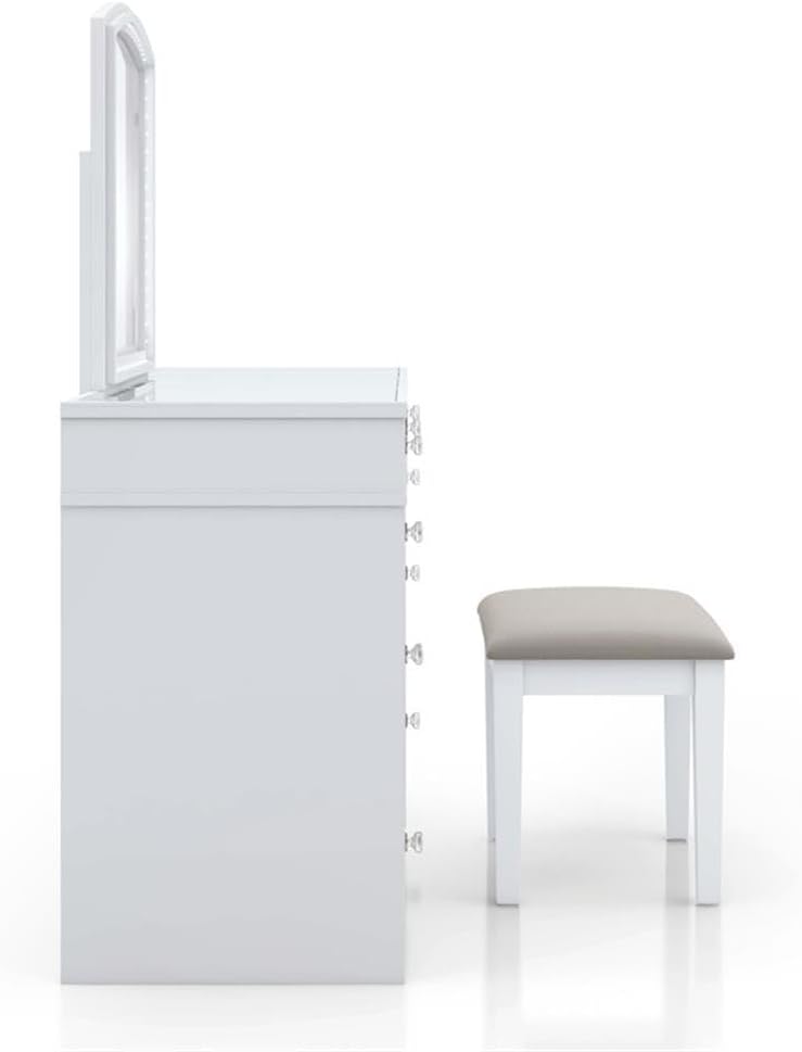 Furniture of America Galveston Solid Wood 3-Piece Vanity Set in White