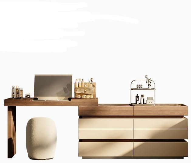Makeup Vanity Dressing Table Bedroom Minimalist Solid Wood Flip-top Corner Dressing Table Desk Makeup Table Wooden Vanity