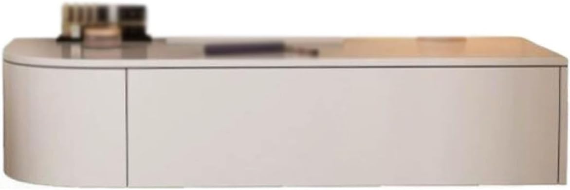 Wall-Mounted Vanity Desk, Floating Makeup Table with Storage Drawers, Corner Dressing Table for Small Spaces, Bedroom/Bathroom Makeup Organizer