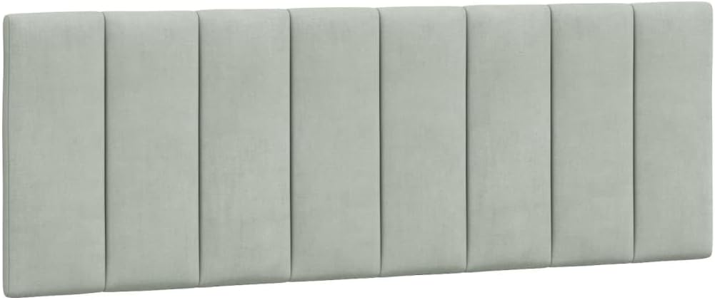 Full Size Upholstered Bed Frame with Headboard Light Gray Velvet Platform Bed Frame Modern Waved Design Wooden Slats Sturdy Support for Bedroom Furniture