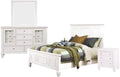 Coaster Sandy Beach California King Bed 4-Piece Set, Cream White