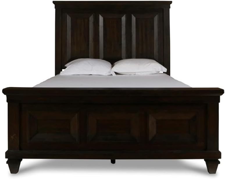 New Classic Sevilla 4-Piece Wood King Bedroom Set with Nightstand in Walnut
