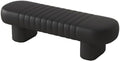 LEIYTFE Nordic Hallway Ottoman Change Shoe Bench End of Bed Bench Comfy Upholstered Seat,Clothing Store Bench Indoor Corner Bench Modern Living Room Ottoman (Color : Black, Size : 100CM)