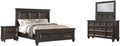 New Classic Sevilla 4-Piece Wood King Bedroom Set with Nightstand in Walnut