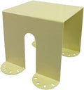 Cold-Rolled Plate Side Table, Modern Shoe Changing Bench, Square Coffee Table, Multifunctional Corner Table for Bedroom, Living Room, Entryway(Yellow)