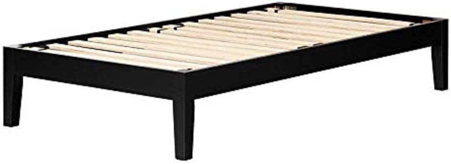 South Shore Vito Platform Bed, Twin, Black