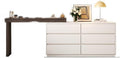 Vanity Table Solid Wood Vanity Table Chest of Drawers Flip-Top Mirror Corner Makeup Desk with Hidden