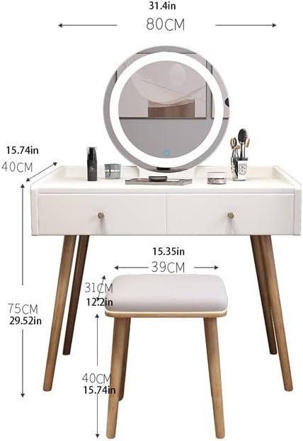 Vanity Benches Vanity Table Set Ladies Fashion Makeup Table Dresser Storage Cabinet Bedroom Modern Dresser Dresser with Drawers (Color : D)