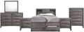 Picket House Furnishings Madison King Storage 6 Piece Bedroom Set in Gray