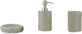 Vanity Bathroom Decor, Soap Dispenser Bottle Nordic Style Bathroom Accessory Set Simple Resin 4 Piece Bathroom Set for Home Decor Housewarming Gift(Yellow)