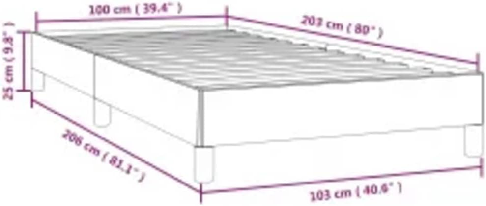 Light Grey Twin XL Bed Frame with Breathable Polyester Fabric and Sturdy Engineered Wood Construction for Adult Bedroom, Modern Platform Bed Frame with Strong Build