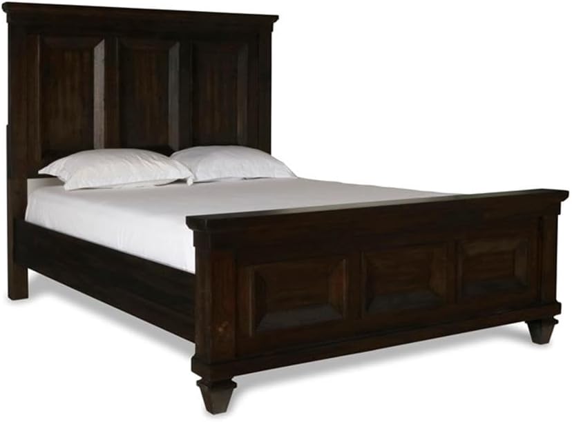 New Classic Sevilla 4-Piece Wood King Bedroom Set with Nightstand in Walnut