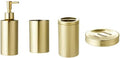 Vanity Bathroom Decor, 4-Piece Stainless Steel Bathroom Accessories Set Soap Dispenser/Toothbrush Holder/Soap Dish/Tumbler Bathroom Products Housewarming Gift