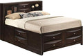 Glory Furniture Marilla Queen Storage Bed in Cappuccino