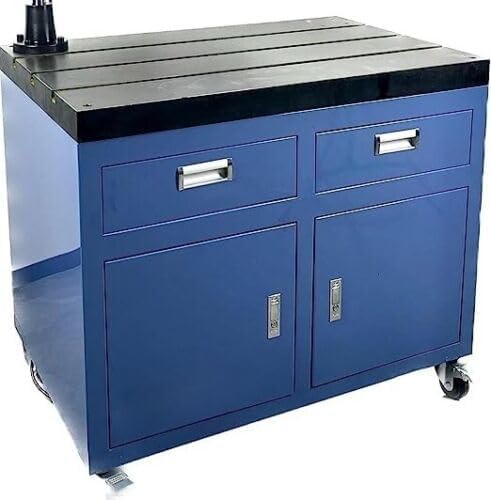 23.6 * 35.4in Blue Metal Workbench for Tapping Arm Electric Tapping Machine with Drawers