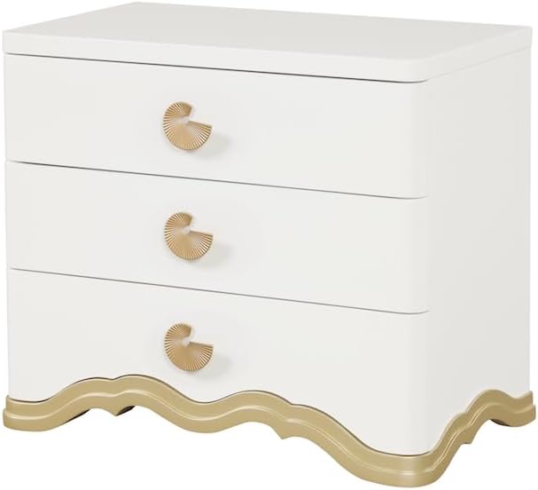 First of a Kind Athena Luxury 4-Piece King Bedroom Set in Ivory with Light Gold Finish – Traditional European Classical Bedroom Furniture Collection by Cosmos Furniture
