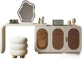 Makeup Table Dressing Table Chest of Drawers Premium I-Type Expandable Corner Makeup Desk for a Chic Bedroom Vanity Desk