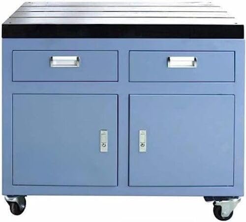23.6 * 35.4in Blue Metal Workbench for Tapping Arm Electric Tapping Machine with Drawers