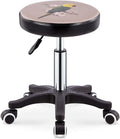Adjustable Height Stool with 5 Wheels/Soft Sponge,Nylon Base PU Leather Bar Stool Shop Stool,Hydraulic Rolling Swivel Salon Stool,Massage Spa Tattoo Counter Stools Black（Black3）