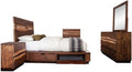 Coaster Home Furnishings Winslow Farmhouse 5-Piece Bedroom Set Live Edge California King Size Panel Bed Frame 52-inch Headboard Smokey Walnut 223250KW-S5