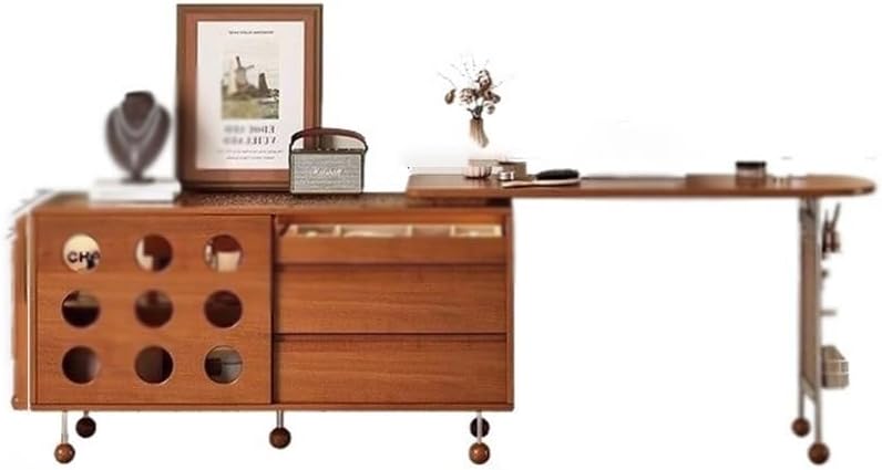 Vanity Desk Chic Vintage French Style Expandable Makeup Vanity Perfect for Bedroom Corner Storage