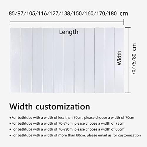 Bamboo Bathtub Caddy Tray with Foldable Cover for Spa Bath & Shower nization