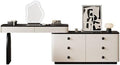 Makeup Table Vintage Dressing Table Chest of Drawers: Expandable Corner Makeup Desk Solid Wood Storage Cabinet Vanity Desk