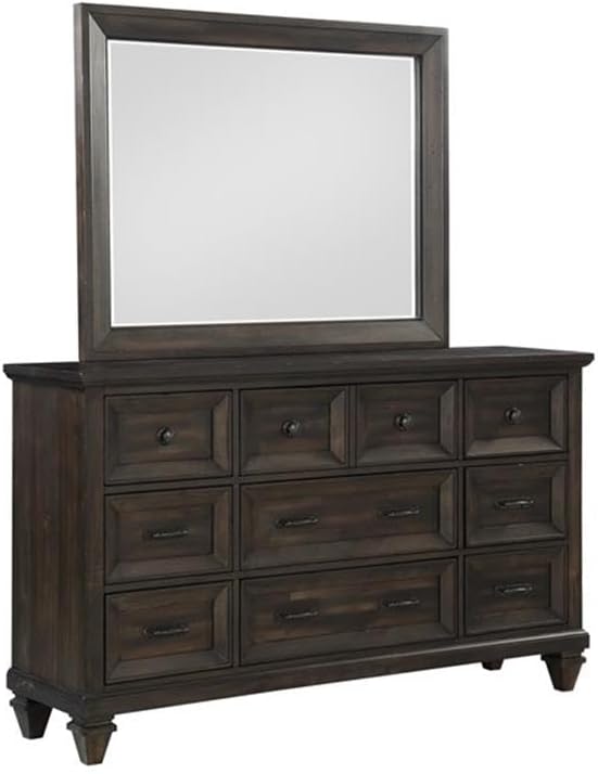 New Classic Sevilla 4-Piece Wood King Bedroom Set with Nightstand in Walnut