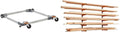 Bora Adjustable Universal Mobile Base Portamate PM-1000. Move Your Heavy Tools & Wood Organizer and Lumber Storage Metal Rack with 6-Level Wall Mount – Indoor and Outdoor Use, in Orange