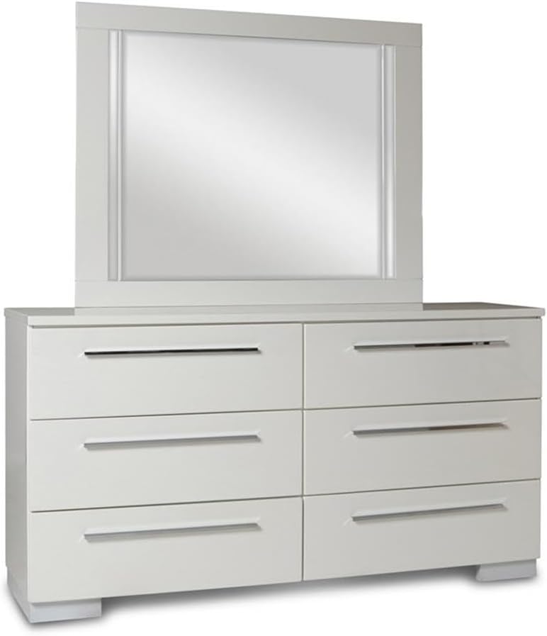 New Classic Sapphire 4-Piece Wood King Bedroom Set with Nightstand in White