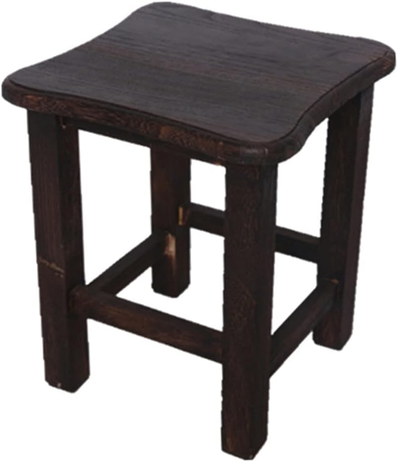 Foot Stool Change Shoe Bench Rounded Corner Design Adult Household Bedroom Living Room Solid Wood Stool Non-Slip Mat Bearing Weight 150kg Dressing Table Stoo