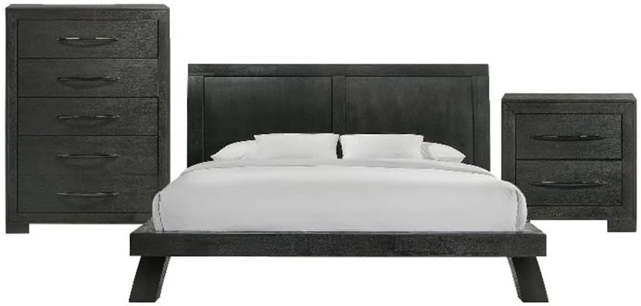 Picket House Furnishings Kenn King Panel 3PC Bedroom Set in Black