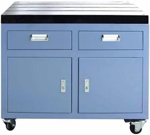23.6 * 35.4in Blue Metal Workbench for Tapping Arm Electric Tapping Machine with Drawers