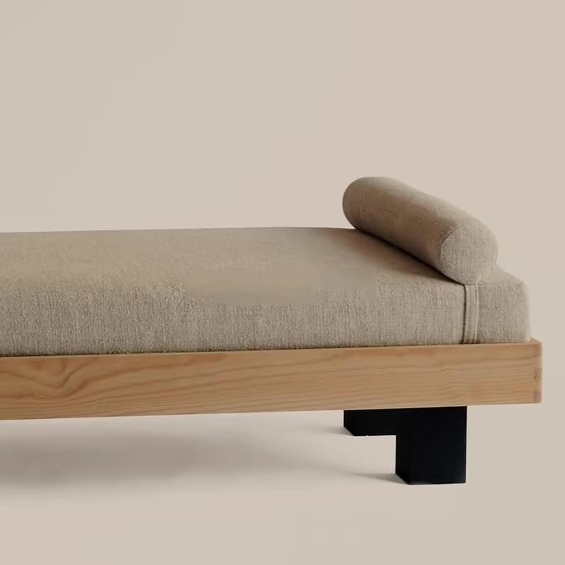 Nordic Solid Wood Bench Home Living Room Bedroom Bed End Hotel Guesthouse Entryway Shoe Stool Ottoman Couch Bench(120x50x42cm)