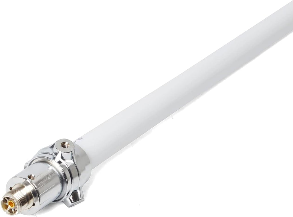Fiberglass Dual Band Antenna, Outdoor 2Meter 70CM Base Antenna, 5.5/8.5dBi UHF-Female (SO239) Roof Antenna with Bracket Mount for Kenwood Yaesu Motorola Mobile Transcevier