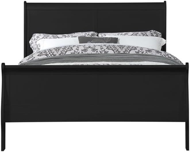 Acme Louis Philippe Eastern King Bed in Black