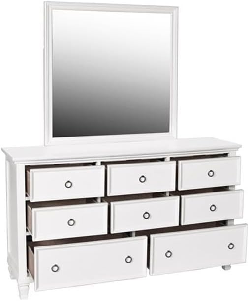 New Classic Tamarack 4-Piece Wood Cal King Bedroom Set with Nightstand in White