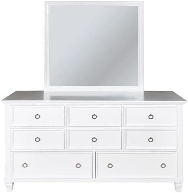 New Classic Tamarack 4-Piece Wood King Bedroom Set with Nightstand in White