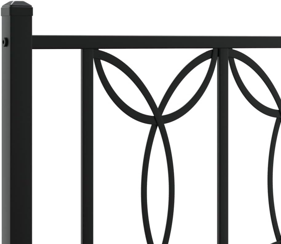 Modern Black Steel Full Bed Frame with Ample Underbed Storage Space, Contemporary Rectangular Design for Adults, Durable Metal Construction and Easy Assembly
